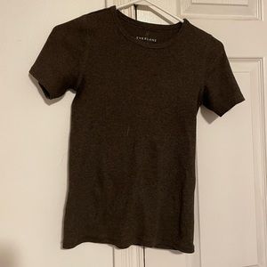 Everlane Brown Pima Rib t shirt size S
